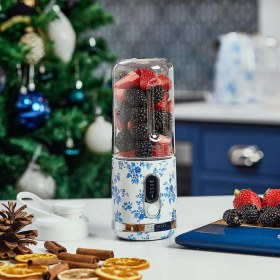 Resim Tasarımlı Taşınabilir Smoothie Blender,usb Şarjlı, 450 Ml, Güçlü ve Şık Mikser 