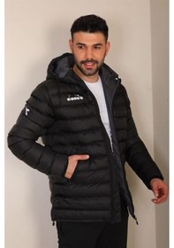 Resim Diadora Asos - Siyah Erkek Şişme Mont - Asossiyah Siyah 