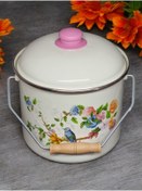 Resim ALEV EMAYE Kuş Desenli Bakraç Yoğurt Bakliyat Kavurma 26 Cm 9 Litre 