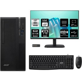 Resim Acer Veriton S2720G Core I5 14400 32GB 4tb SSD 27" Fhd Freedos DTR1PEM002P668 Masaüstü Bilgisayar & Per4 USB 