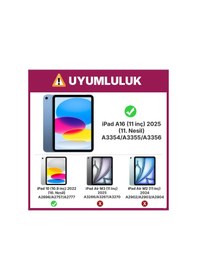 Resim İpad 11. Nesil A16 Ve 10. Nesil 10.9" Uyumlu Kılıf A3355 A2696 Ultra İnce Standlı Kapak Pembe Kapaklı Kılıf 