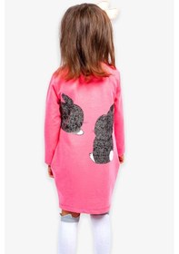 Resim Breeze Kız Çocuk Tunik Tavşan Desenli 1.5-5 Yaş, Neon Pembe Neon Pembe 