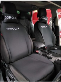 Resim Toyota Uyumlu Corolla Nakışlı Ön Ikili Oto Koltuk Kılıfı 