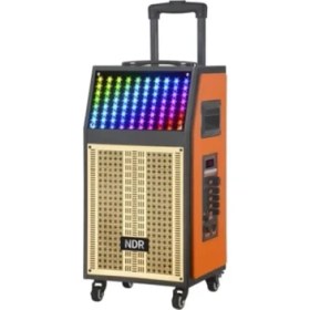 Resim Torima Bluetooth Hoparlör Mikrofonlu Kumandalı Rgb Işıklı Speaker NDR-108R Turuncu 