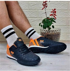 Resim M.p 1356 Siyah-turuncu Halısaha Futbol Ayakkabısı 001 