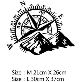 Resim Araba342-boyut L-6-gray-10 Stilleri Macera Sporları Pusula Araba Etiket Sarma Vinil Dağ Çıkartması Oto Motor Kapağı Kap 