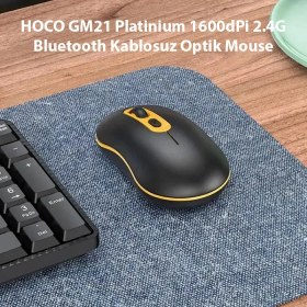 Resim Hoco GM21 Platinium 1600DPI 2.4g Bluetooth Kablosuz Optik Mouse 