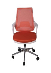 Resim Ofisbazaar Buya Beyaz Fileli Çalışma Koltuğu Ergonomik Şef Ve Toplantı Koltuğu Turuncu Turuncu 