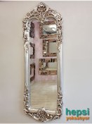 Resim Klasik Model Gümüş Renk Varaklı Boy Aynası Gümüş 
