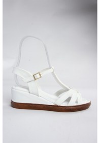 Resim Fox Shoes Beyaz Dolgu Topuklu Kadın Ayakkabı K674305309 Beyaz-suni Deri 