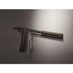 Resim Havluluk Metal Banyo Havlu Askılığı Duvara Monte Siyah 
