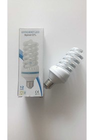 Resim KRT 12w Enerji Tasarruflu E27 Duylu Spiral Şekilli Led Mısır Ampul - Sıcak Beyaz (GÜN IŞIĞI) 
