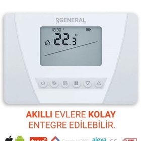 Resim GENERAL Life Aruna 300S Smart Wi-fi Kablosuz Akıllı Oda Termostatı Tuya Destekli 