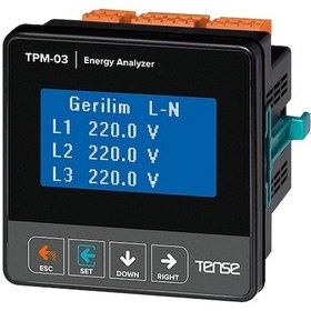 Resim Tpm-03 Enerji Analizörü Şebeke Analizörleri Haberleşmeli 