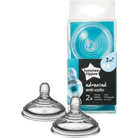 Resim Tommee Tippee 2'li Gelişmiş Anti kolik Biberon Emziği Orta Akış - 0+ Ay 
