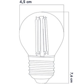 Resim Heka Led Filament Rustik Ampul 6 Watt E27 Beyaz Işık ERD-247 