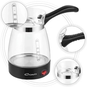 Resim Elektrikli Cam Türk Kahvesi Makinesi 0.5 Litre 650W Kahve Yapma Makinesi 