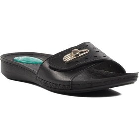 Resim Ayakmod 6808 Siyah Topuk Jel Destekli Kadın Terlik 001 