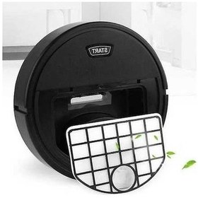 Resim Pazly Yüksek Kapasiteli Otomatik Yıkama Süpürge Robotu - Evcil Hayvan Tüyü Temizleyici - Sert Zemin İçin Siyah Siyah 