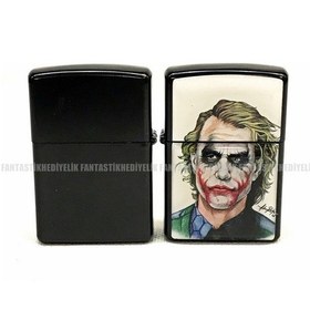 Resim Joker Mat Siyah Kapaklı Benzinli Çakmak N11.1173 