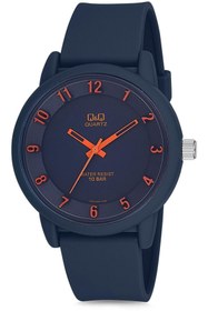 Resim Q&Q Unisex Lacivert 10 Atm Su Geçirmez Silikon Kordonlu Kol Saati 