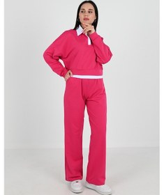 Resim Koza Butik Kadın Polo Yaka Bol Paça Eşofman Takımı 3986-24 001 