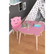 Resim Remaks Panda Yaz Sil Yüzey Çocuk Masa Sandalye Takımı 1 Aktivite Oyun Masası 1 Sandalye - Pembe 