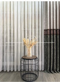 Resim Tül Perde Nire Desen Düz Armür Etek Kurşun Sarım 4 Renk Çok Renkli 