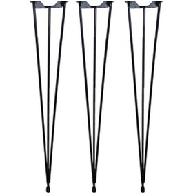 Resim Firkete Tel Sehpa Ayağı (3'lü Paket - 46 cm - Siyah Renkli) 