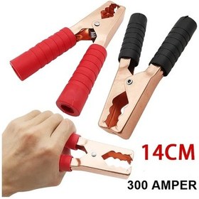 Resim Mr-245-c 1 Takım 14cm 300 Amper Akü Maşası Kırmızı+siyah 