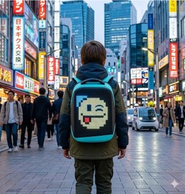 Resim Pixelbag Led Çocuk Çanta Mavi Mavi 