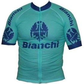 Resim Bıanchı Bisiklet Forması Kısa Kol Dik Yaka Fermuarlı Celeste S Beden Çok Renkli 