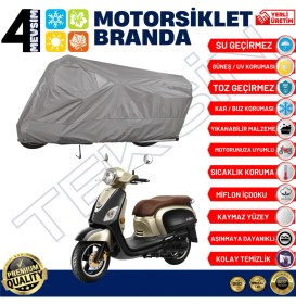 Resim Teksin Sym Fiddle 3 125 Arka Çanta Uyumlu Motosiklet Brandası Motor Brandası (A+ Kalite) 
