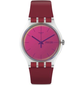 Resim Swatch Unisex Bordo Kol Saati Suok717 