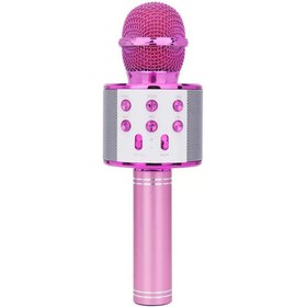 Resim Torima WS-858 Karaoke Mikrofon Aux Usb Ve Sd Kart Girişli Bluetooth Hoparlör Pembe 