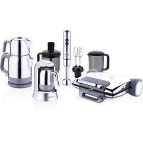 Resim KORKMAZ 14 Parça Elektro Set İnox A1827 