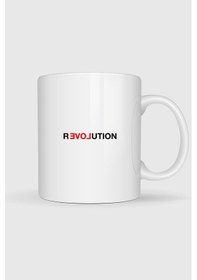 Resim Revolution - Love Baskılı Kupa Bardak beyaz 