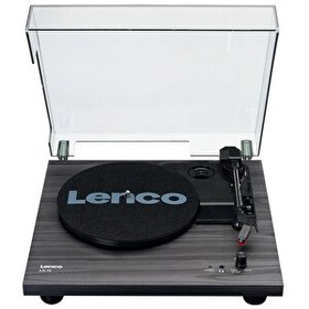 Resim Lenco LS-10BK Dahili Hoparlörlü Ahşap Desenli Siyah Pikap 
