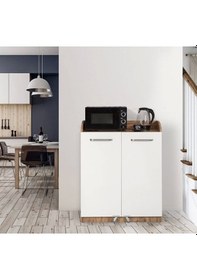 Resim Kiler Dolabı 2 Kapaklı Kısa 90 Derece Açılır Kapak Çok Amaçlı Mu 