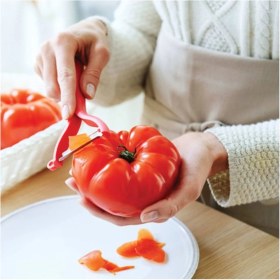 Resim Renkli Çok Amaçlı Sebze Meyve Soyacağı, Pratik ve Dayanıklı Mutfak Gereci 