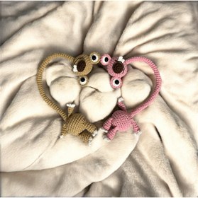 Resim Zey's Amigurumi Amigurumi 2 ADET SİD AKSESUAR PEMBE VE BEJ 