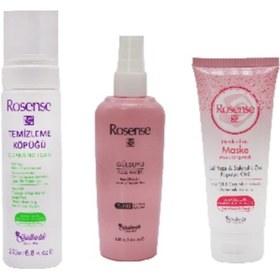 Resim Rosense Temizleme Köpüğü Sprey + Gül Suyu 125 ML + Maske 