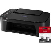 Resim Canon E3440 Renkli Inkjet Yazıcı/ Fotokopi+tarama/ Wifi + Pg-46 Siyah Mürekkep Kartuşu 