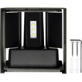 Resim Skycity Alüminyum Ip65 Su Geçirmez Led Bahçe Koridor Duvar Lambası - 6 Ledli Aydınlatma Açısı Ayarlanabilir, Hızlı Isıtma, İç/iç Dış Kullanım Beyaz 