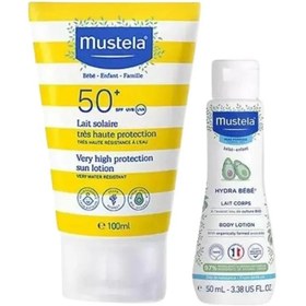 Resim Mustela Very High Protection Sun Lotion Spf 50 100 ML + Hydra Bebe 50 ML 