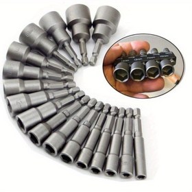 Resim 18 Parça Altıgen Soket ve Somun Anahtar Seti, 5mm-13mm - Krom Vanadyum Çelik Ev DIY Projeleri İçin 
