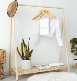 Resim Ahşap Konfeksiyon Askısı 125 x 106 cm 