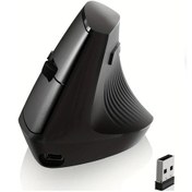 Resim Meridiangoods Ajazz I300 Dikey Ergonomik Kablosuz Fare 2 4g Bt 1600 Dpı Siyah - 