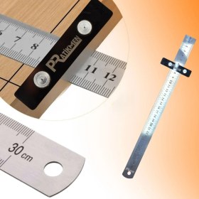Resim Pratikmen Hassas Ayarlanabilir Çizme, Işaretleme ve Sabitleme Cetveli 30 cm 