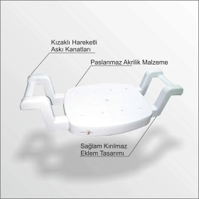 Resim M3 Decorium Küvet Için En Sağlam Kırılmaz Paslanmaz Küflenmez Banyo Oturağı Taburesi Iskemlesi Sehpası 